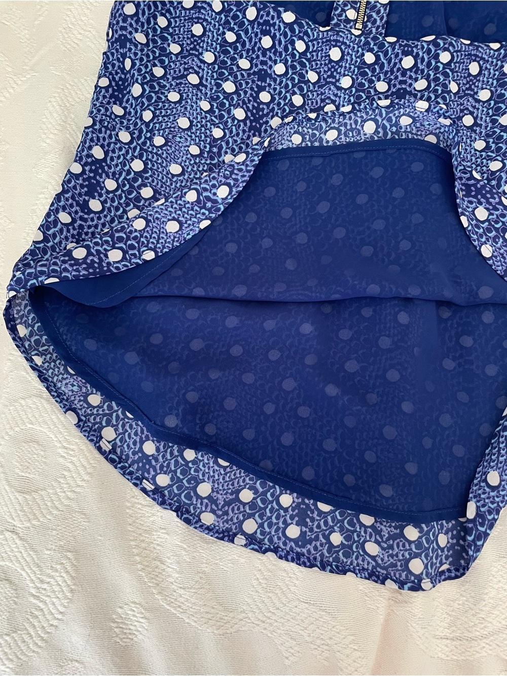 Dynamite Blue Halter Neck Polka Dot Tank Top - Picture 3 of 5